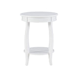 White Round Table With Shelf