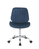 Muata Contemporary Office Chair Twilight Blue Velvet (MJ11-108 Velvet) • METAL 5-STAR BASE) Chrome 92932-ACME