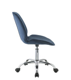 Muata Contemporary Office Chair Twilight Blue Velvet (MJ11-108 Velvet) • METAL 5-STAR BASE) Chrome 92932-ACME