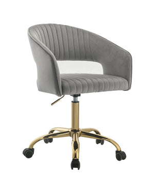 Hopi Contemporary Office Chair Velvet (cc#) • METAL BASE] Gold 92940-ACME