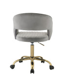 Hopi Contemporary Office Chair Velvet (cc#) • METAL BASE] Gold 92940-ACME