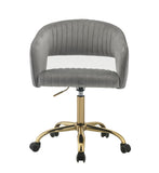 Hopi Contemporary Office Chair Velvet (cc#) • METAL BASE] Gold 92940-ACME