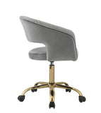 Hopi Contemporary Office Chair Velvet (cc#) • METAL BASE] Gold 92940-ACME