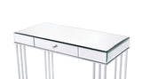 Critter Contemporary Writing Desk Mirrored and Chrome Finish 92979-ACME