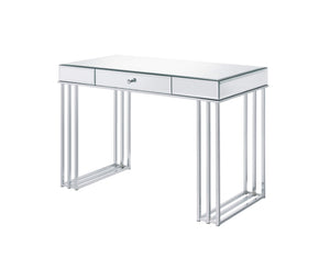 Critter Contemporary Writing Desk Mirrored and Chrome Finish 92979-ACME