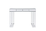 Critter Contemporary Writing Desk Mirrored and Chrome Finish 92979-ACME