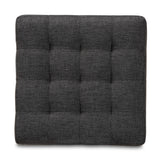 Baxton Studio Elladio Modern and Contemporary Dark Grey Fabric Upholstered Tufted Cube Ottoman Set of 2