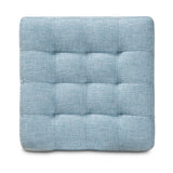 Baxton Studio Elladio Modern and Contemporary Light Blue Fabric Upholstered Tufted Cube Ottoman Set of 2