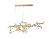 Bethel Gold Chandelier in Stainless Steel & Crystal