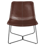 Zuma Leatherette Accent Chair Mission Brown