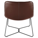 Zuma Leatherette Accent Chair Mission Brown