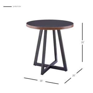 Courtdale Round End Table Black