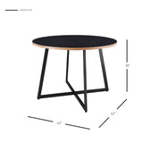 Courtdale 42" Round Table Black