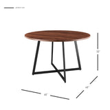 Courtdale 48" Round Table Gliese Brown