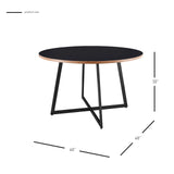 Courtdale 48" Round Table Black