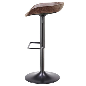 Rogue Leatherette Gaslift Bar Stool - Set of 2 Vintage Coffee Brown