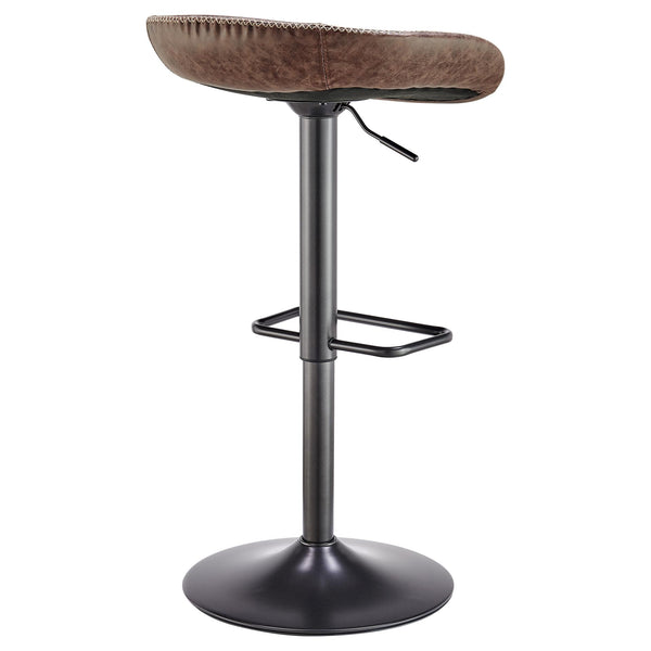 Rogue Leatherette Gaslift Bar Stool - Set of 2 Vintage Coffee Brown