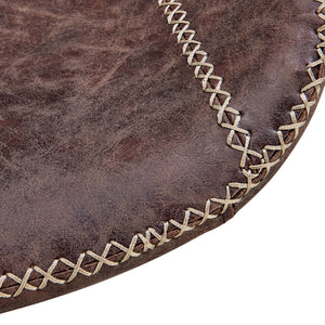 Rogue Leatherette Gaslift Bar Stool - Set of 2 Vintage Coffee Brown