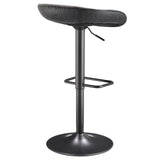 Rogue Leatherette Gaslift Bar Stool - Set of 2 Vintage Black