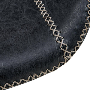 Rogue Leatherette Gaslift Bar Stool - Set of 2 Vintage Black