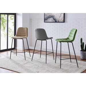 Caleb Fabric Counter Stool - Set of 4 Penta Green
