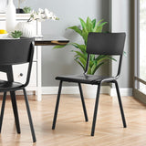 Luke Metal Chair - Set of 4 Metallic gunmetal