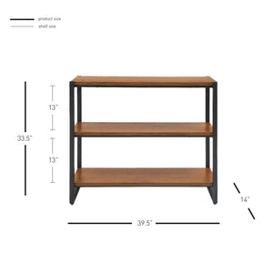Anderson 3 Tier Bookcase Gliese Brown