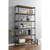 Anderson 6 Tier Bookcase Gliese Brown