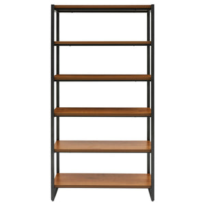 Anderson 6 Tier Bookcase Gliese Brown