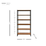 Anderson 6 Tier Bookcase Gliese Brown