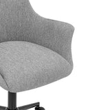 New Pacific Direct Kepler Fabric Office Chair Strata Gray with Metallic Gunmetal Leg Finish 9300110-529-NPD