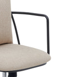 New Pacific Direct Edison Fabric Office Chair Strata Cream with Metallic Gunmetal Leg Finish 9300111-528-NPD