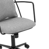 New Pacific Direct Edison Fabric Office Chair Strata Gray with Metallic Gunmetal Leg Finish 9300111-529-NPD