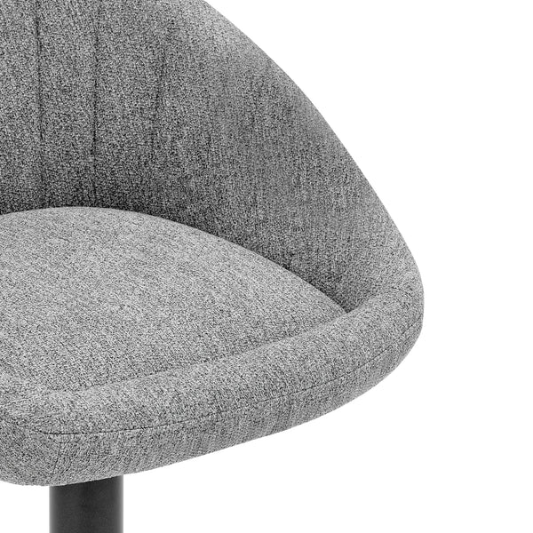 New Pacific Direct Watson Fabric Gaslift Swivel Bar Stool, (Set of 2) Strata Gray with Metallic Gunmetal Leg Finish 9300118-529-NPD