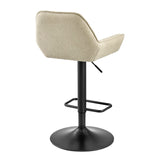 New Pacific Direct Luther Fabric Gaslift Swivel Bar Stool - Set of 2 9300122-528-NPD