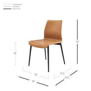 New Pacific Direct Jayden PU Dining Side Chair - Set of 2 9300126-309-NPD