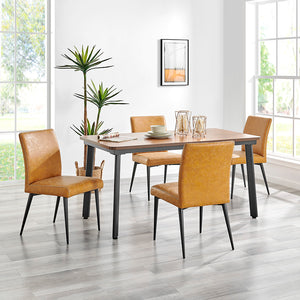 New Pacific Direct Kevin PU Dining Side Chair, (Set of 2) SFX2 Vintage Cedar