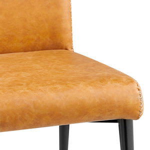 New Pacific Direct Kevin PU Dining Side Chair, (Set of 2) SFX2 Vintage Cedar