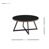 New Pacific Direct Courtdale Round Coffee Table SFX2 Black