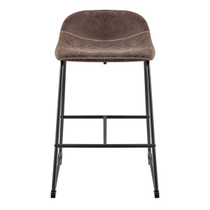 New Pacific Direct Leighton PU Counter Stool, (Set of 2) SFX2 Vintage Coffee Brown