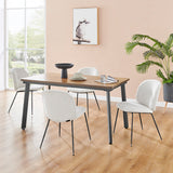 New Pacific Direct Nisha Fabric Dining Side Chair, (Set of 2) SFX2 Posh Ivory