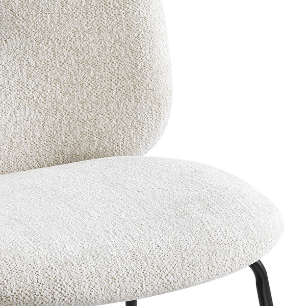 New Pacific Direct Nisha Fabric Dining Side Chair, (Set of 2) SFX2 Posh Ivory