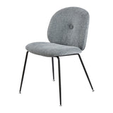 New Pacific Direct Nisha Fabric Dining Side Chair, (Set of 2) SFX2 Posh Gray