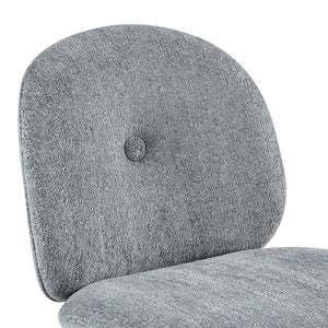 New Pacific Direct Nisha Fabric Dining Side Chair, (Set of 2) SFX2 Posh Gray