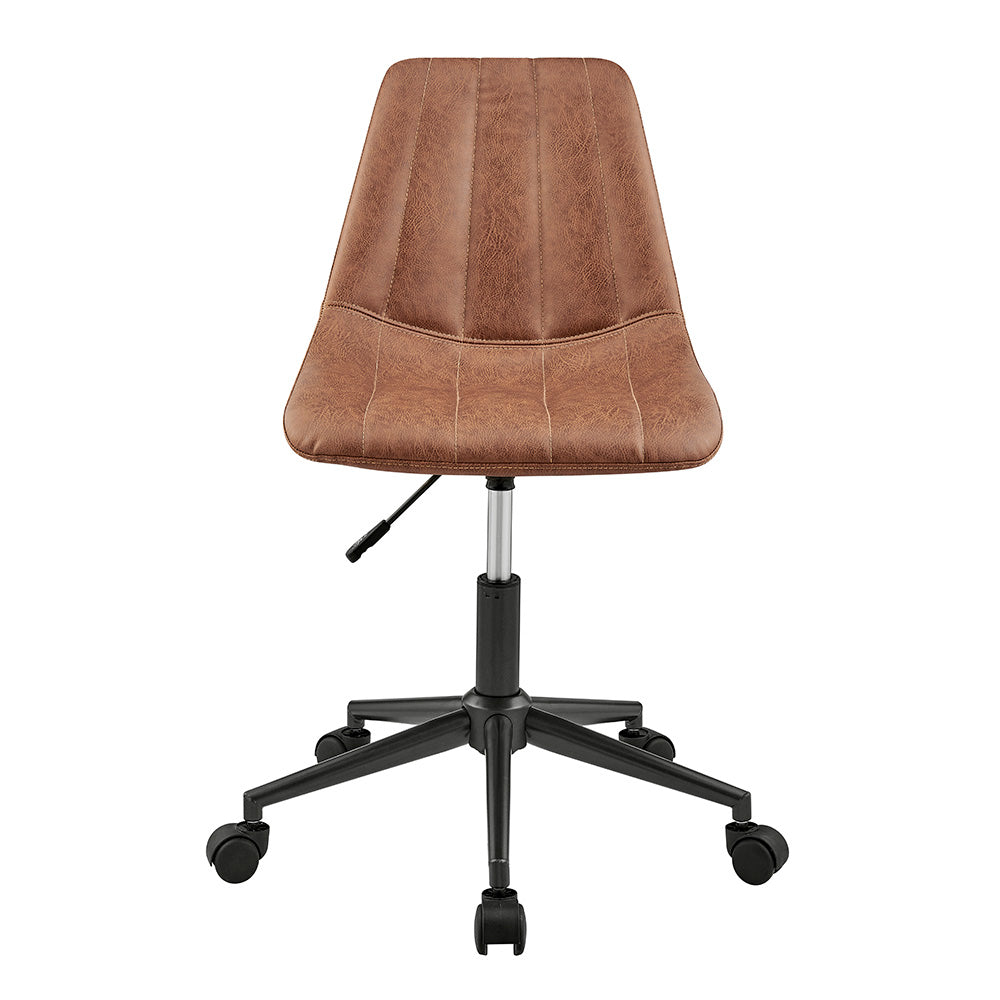 New Pacific Direct Robert PU Swivel Office Chair SFX2 Umber Brown