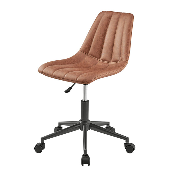 New Pacific Direct Robert PU Swivel Office Chair SFX2 Umber Brown