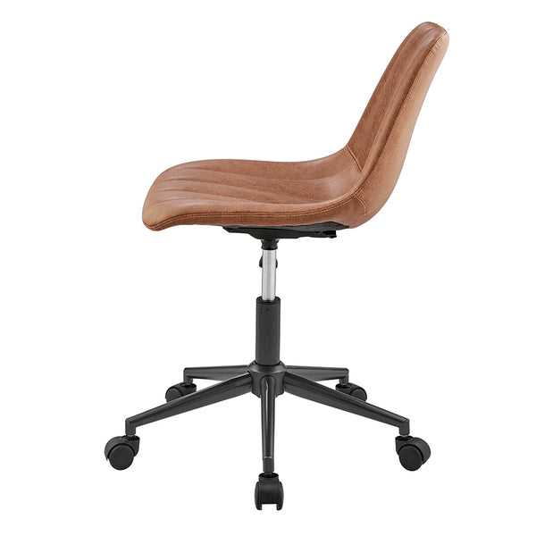 New Pacific Direct Robert PU Swivel Office Chair SFX2 Umber Brown