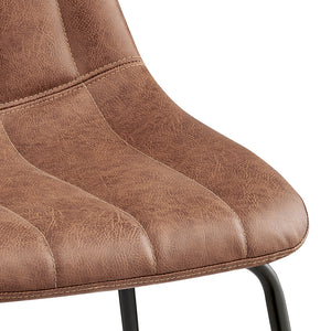 New Pacific Direct Robert PU Dining Side Chair, (Set of 4) SFX2 Umber Brown