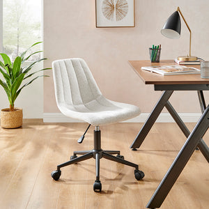 New Pacific Direct Robert Fabric Swivel Office Chair SFX2 Posh Ivory