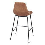 New Pacific Direct Robert PU Counter Stool, (Set of 4) SFX2 Umber Brown